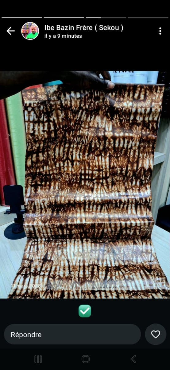 Bazin Riche Teinture Artisanale – Modèle Unique